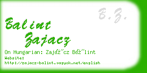 balint zajacz business card